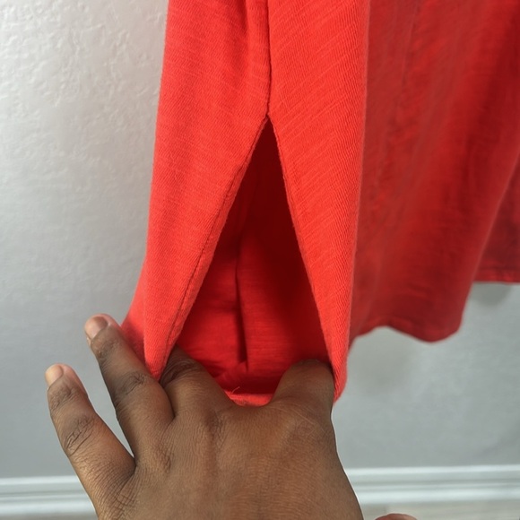 Umgee Orange/Red and Multi Color Flutter Sleeve Tunic/Dress sz L Bohemian Boho - Picture 10 of 10